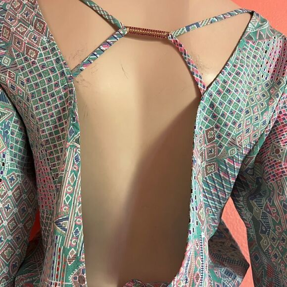 BEACH BUNNY AZTEC SWIM COVER-UP ROMPER!! - Picture 3 of 7